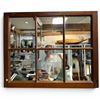 Image 1 : Vintage Wood Window Frame Converted to Wall Mirror - (35" x 28")