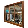 Image 2 : Vintage Wood Window Frame Converted to Wall Mirror - (35" x 28")