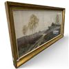 Image 2 : Vintage Moody Landscape with Birch Trees - Signature could be P. Tox (Frame is 19" x 35")