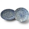 Image 1 : 2 Vintage Ceramic Spongeware Deep Serving Dishes (Oval dish is  3" deep x 19" x 14")