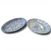 Image 2 : 2 Vintage Ceramic Spongeware Deep Serving Dishes (Oval dish is  3" deep x 19" x 14")