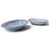 Image 3 : 2 Vintage Ceramic Spongeware Deep Serving Dishes (Oval dish is  3" deep x 19" x 14")