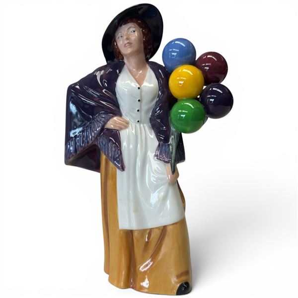 Royal Doulton "Balloon Lady" Bone China Figurine  (HN 2935) - Modelled by Peter A. Gee - 8.25" tall