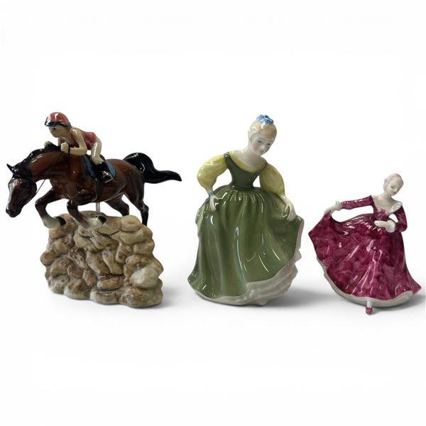 1 Hagen-Renaker & 2 Royal Doulton China Figurines * "Kirsty" (HN 3213), "Fair Maiden (HN 2211) & "Ju