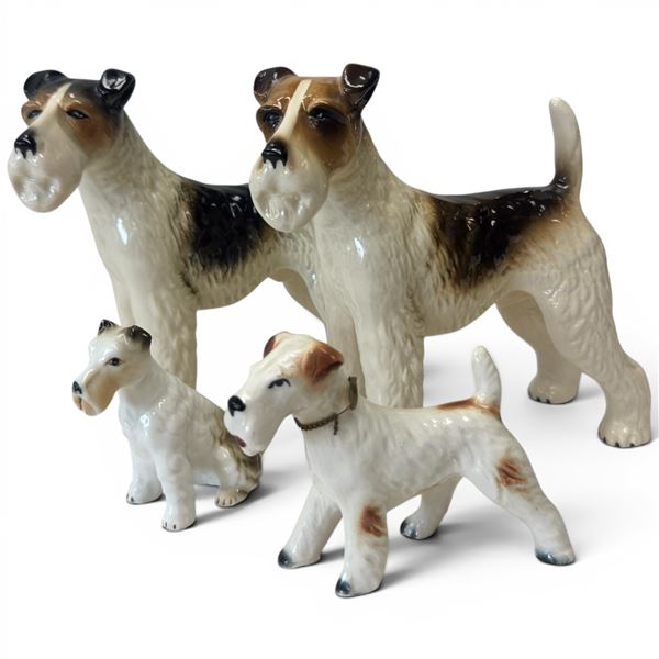 Group of 4 Terrier Dog Figurines - Ceramic & China - Cooper Craft England and More -  Largest is 6" 
