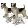 Image 1 : Group of 4 Terrier Dog Figurines - Ceramic & China - Cooper Craft England and More -  Largest is 6" 