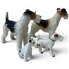 Image 2 : Group of 4 Terrier Dog Figurines - Ceramic & China - Cooper Craft England and More -  Largest is 6" 