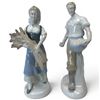 Image 1 : 2 Carl Scheidig German Porcelain "Harvest Couple" Figurines with the Porzellanfabrik Stamp * 10" tal
