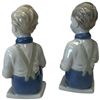 Image 2 : 2 German Fine Porcelain "Boy with Sail Boat" Figurines * Attributed to Wagner and Apel - 3" x 5" x 5
