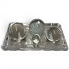 Image 2 : Signed Timo Sarpaneva "Claritas" Mist Ball (Iittala Finland) and 3 Other Crystal  Balls on Silver Pl