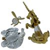 Image 2 : 3 Crystal Figurines - Unicorn is 2.75" Tall