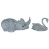 Image 3 : 5 Swarovski Crystal Figurines - Rhino is 2.5" Long x 1.5" Tall