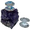 Image 1 : 2 Swarovski Crystal Oysters with Amethyst - Crystal Shell on Amethyst is 2" x 3" x 2.5" tall