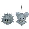 Image 1 : Crystal Mouse & Swarovski Crystal Porcupine - Porcupine is 3" diameter