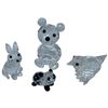Image 1 : 3 Swarovski & 1 Other Crystal Figurines - Bear is 2" tall