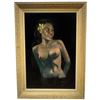 Image 3 : Mid-Century Polynesian Black Velvet Painting - Signed "Dives" (Frame Dimensions: 30" x 42")
