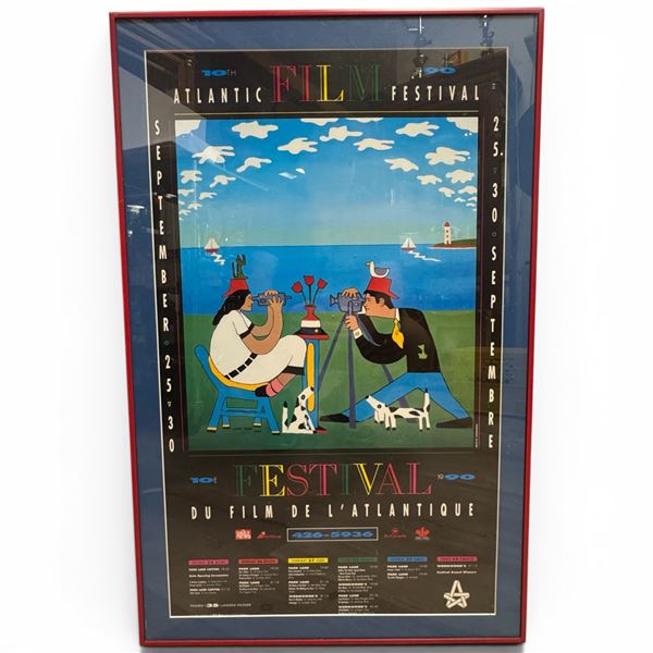 10th-Anniversary Poster for the Atlantic International Film Festival (Frame dimensions: 36" x 18")