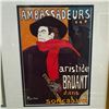 Image 4 : Framed Art Card Triptych of Vintage French Images "Les Prévoyants de l'Avenir, Josephine Baker, & Am
