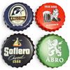 Image 1 : 4 New Metal 16" Bottle Cap Novelty Signs (Falcon, Abrio, Free Beer, & Sofiero)
