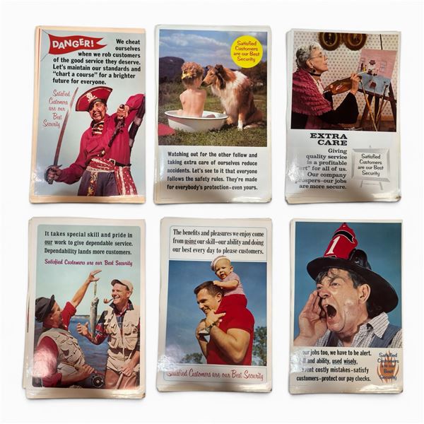 Six 1960s "Customer Satisfaction" Work-Place Posters by Judson-Roberts USA