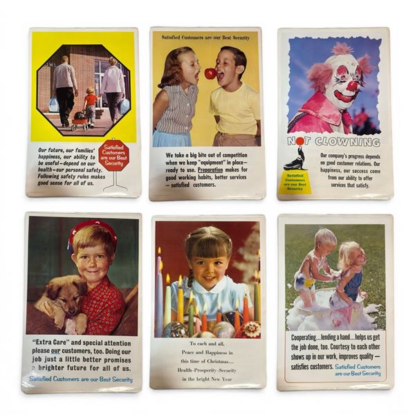 Six 1960s "Customer Satisfaction" Work-Place Posters by Judson-Roberts USA