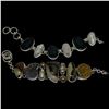 Image 2 : 2 Toggle Bracelets Stamped .925 (Natural Gemstones, Druzy, Ammoltie and Crystals) - Widest bracelet