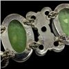 Image 3 : 2 Toggle Bracelets Stamped .925 (Natural Gemstones, Moonstones, and Crystals) - Widest bracelet is 1