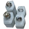 Image 1 : 4 Rings Stamped .925 (3 Pearl & 1 Crystal band) Widest ring face is 22 mm * Total weight: 26 grams