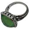Image 3 : 4 Rings Stamped .925  (Blue, Agate, and Ocean Agate) - Widest ring face is 23 mm * Total weight: 31 