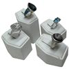 Image 2 : 4 Blue Topaz Crystal Rings Stamped .925 - Widest ring face is 19 mm * Total weight: 21 grams