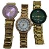 Image 2 : 6 Anne Klein Gold-Tone Wrist Watches - Like New  - Largest Face is 34mm