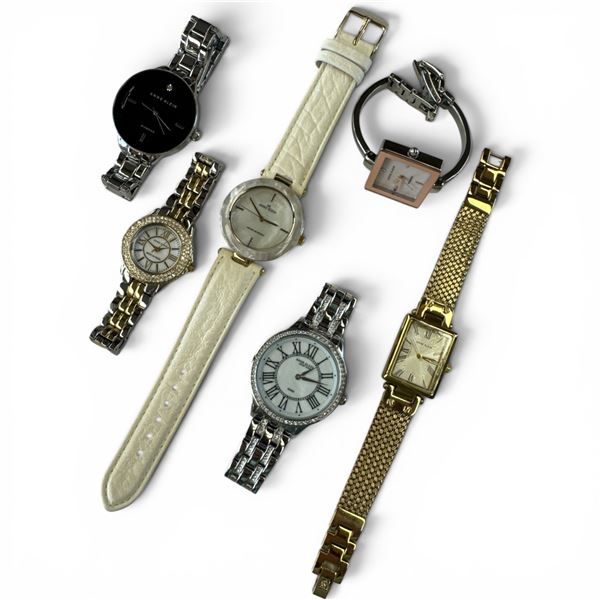 6 Anne Klein Fashion Watches - Gently Worn  - Largest Face is 34mm