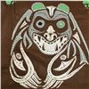 Image 2 : Original Paul Johnny "Bear" Button Blanket Wall Hanging -  Hand Stitched Flannel (45" x 70" - includ