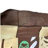 Image 4 : Original Paul Johnny "Bear" Button Blanket Wall Hanging -  Hand Stitched Flannel (45" x 70" - includ