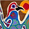 Image 2 : Original Paul Johnny "Ravens" Wall Hanging -  Hand Stitched Flannel (40" x 60" - includes COA) Canad