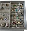 Image 2 : 60 Quality Fashion Rings in Glass Topped Box (Variety of Materials)