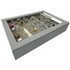 Image 4 : 60 Quality Fashion Rings in Glass Topped Box (Variety of Materials)