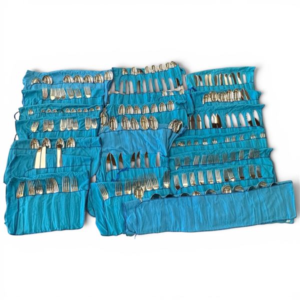 176 Piece Set of Birks Regency "Queen Mary" Silverplated Flatware (13 Piece Place Settings for 12 Pe