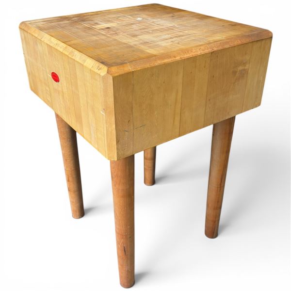 Wood Welded Maple Butcher Block by Michigan Maple, Sault Ste Marie, Ontario (24" x 24" x 35 "tall - 