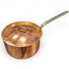 Image 1 : 1981 Coventry Copper 20cm  Lidded Pot with Brass Handles - 2.5mm thick, nickel lined, made in Montre