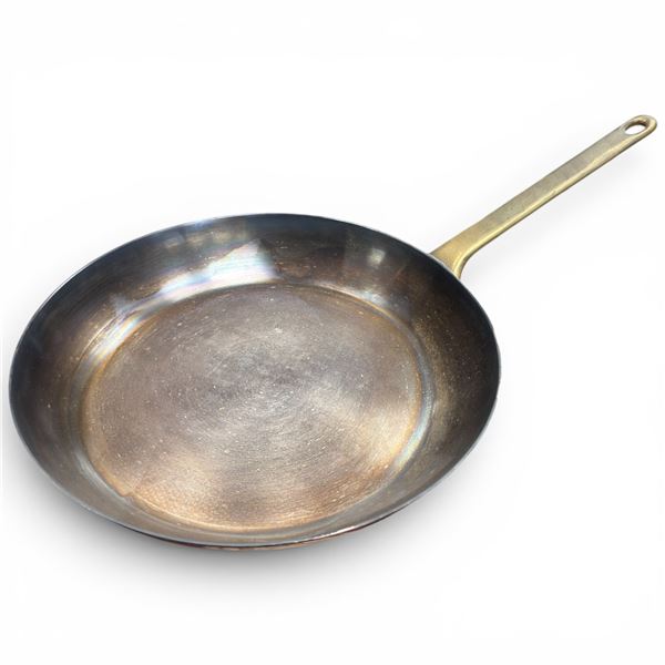 1981 Coventry Copper 30cm Sauté Pan with Brass Handles - 2.5mm thick, nickel lined, made in Montreal