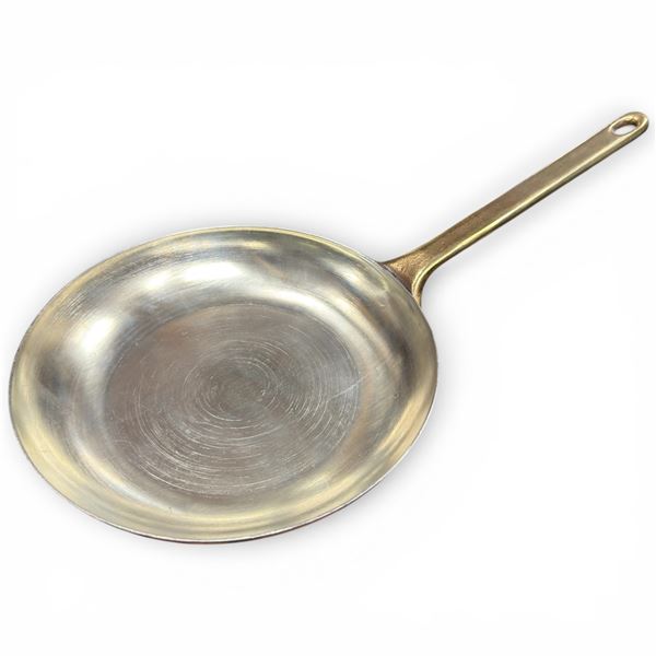 1981 Coventry Copper 24cm Sauté Pan with Brass Handles - 2.5mm thick, nickel lined, made in Montreal