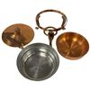 Image 5 : 5 Piece Group of Copper Kitchenware - Chafing Dish & Fondue Base, Round Bottom Double Boiler Pot & C