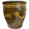 Image 2 : Chinese Medium Size Glazed Pottery Dragon Egg Pot with Blue Interior - Excellent as a planter (17" t