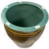 Image 4 : Chinese Medium Size Glazed Pottery Dragon Egg Pot with Blue Interior - Excellent as a planter (17" t