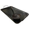 Image 2 : Vintage Cast Ladle on Griddle Tray (Handle of Ladle is 14", Griddle Tray is 12" X 20")
