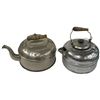 Image 2 : 2 Vintage Stove Top Tea Kettles with Wood Handles