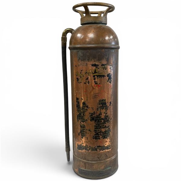 Pyrene Brass & Copper Fire Extinguisher from the Early 19th Century