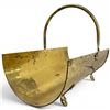 Image 1 : Vintage Brass Fireplace Wood Holder with Feet