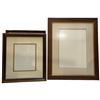 Image 2 : 3 Wood Picture Frames with Glass & Mats (largest exterior dimension: 20" x 25")